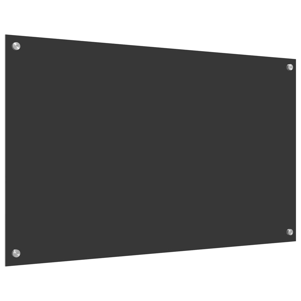 vidaXL Panel kuchenny Ciemnoszary 100 x 60 cm szkło hartowane