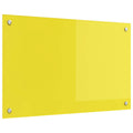 vidaXL Panel kuchenny Żółty 80 x 50 cm szkło hartowane