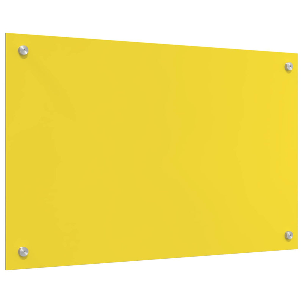 vidaXL Panel kuchenny Żółty 80 x 50 cm szkło hartowane