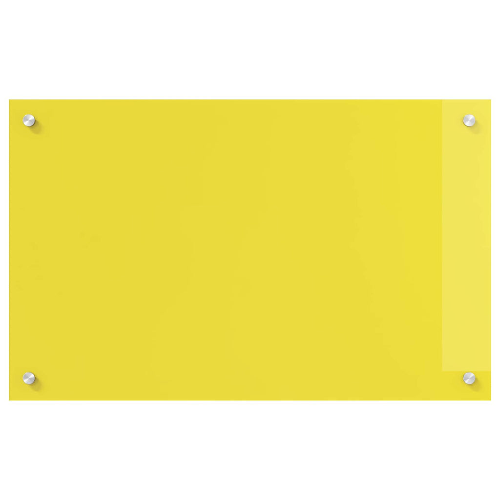 vidaXL Panel kuchenny Żółty 80 x 50 cm szkło hartowane