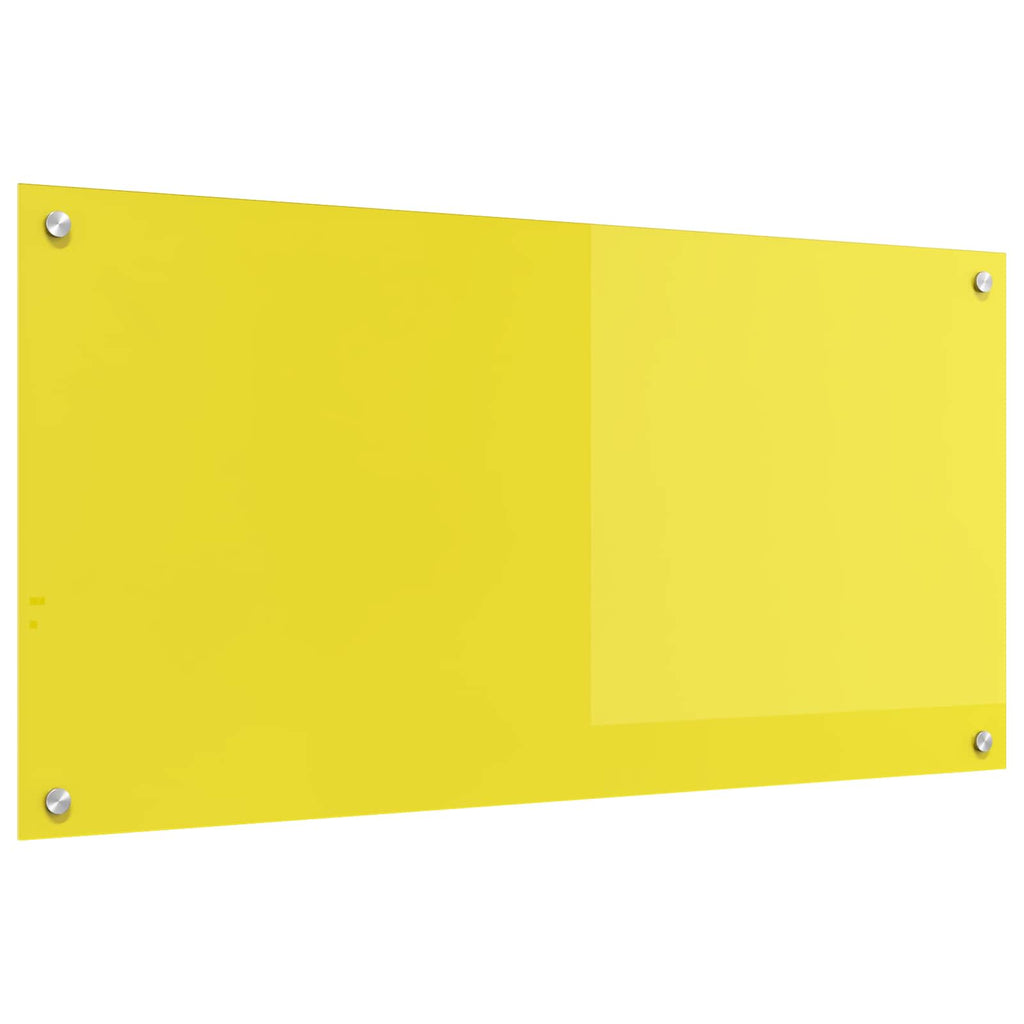 vidaXL Panel kuchenny Żółty 100 x 50 cm szkło hartowane