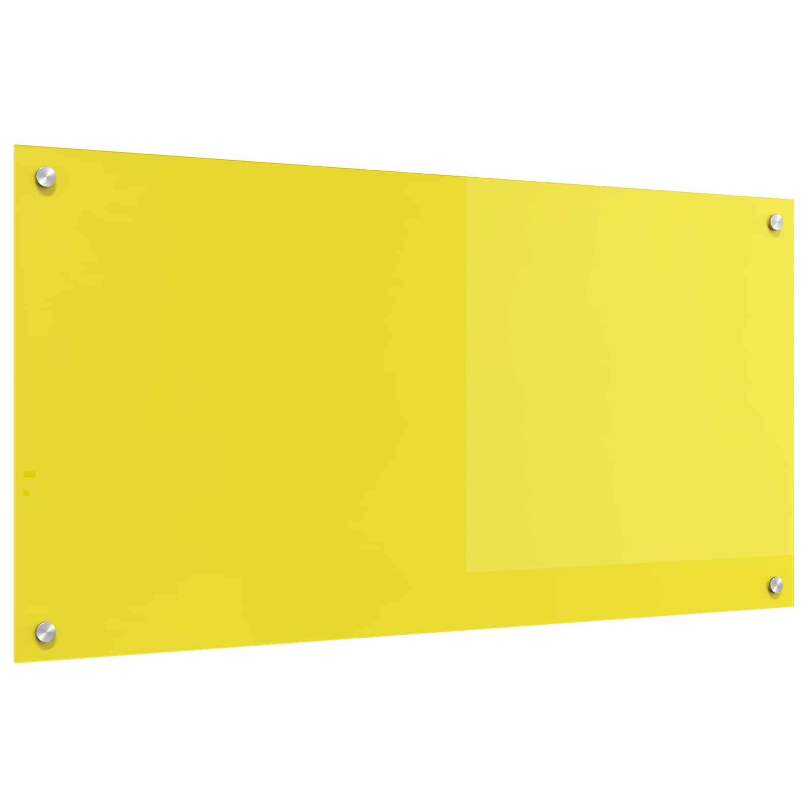 vidaXL Panel kuchenny Żółty 100 x 50 cm szkło hartowane