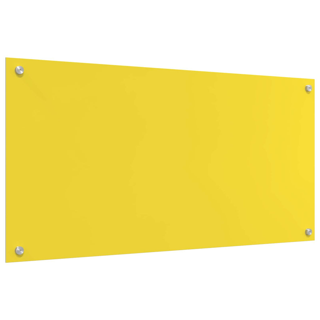 vidaXL Panel kuchenny Żółty 100 x 50 cm szkło hartowane