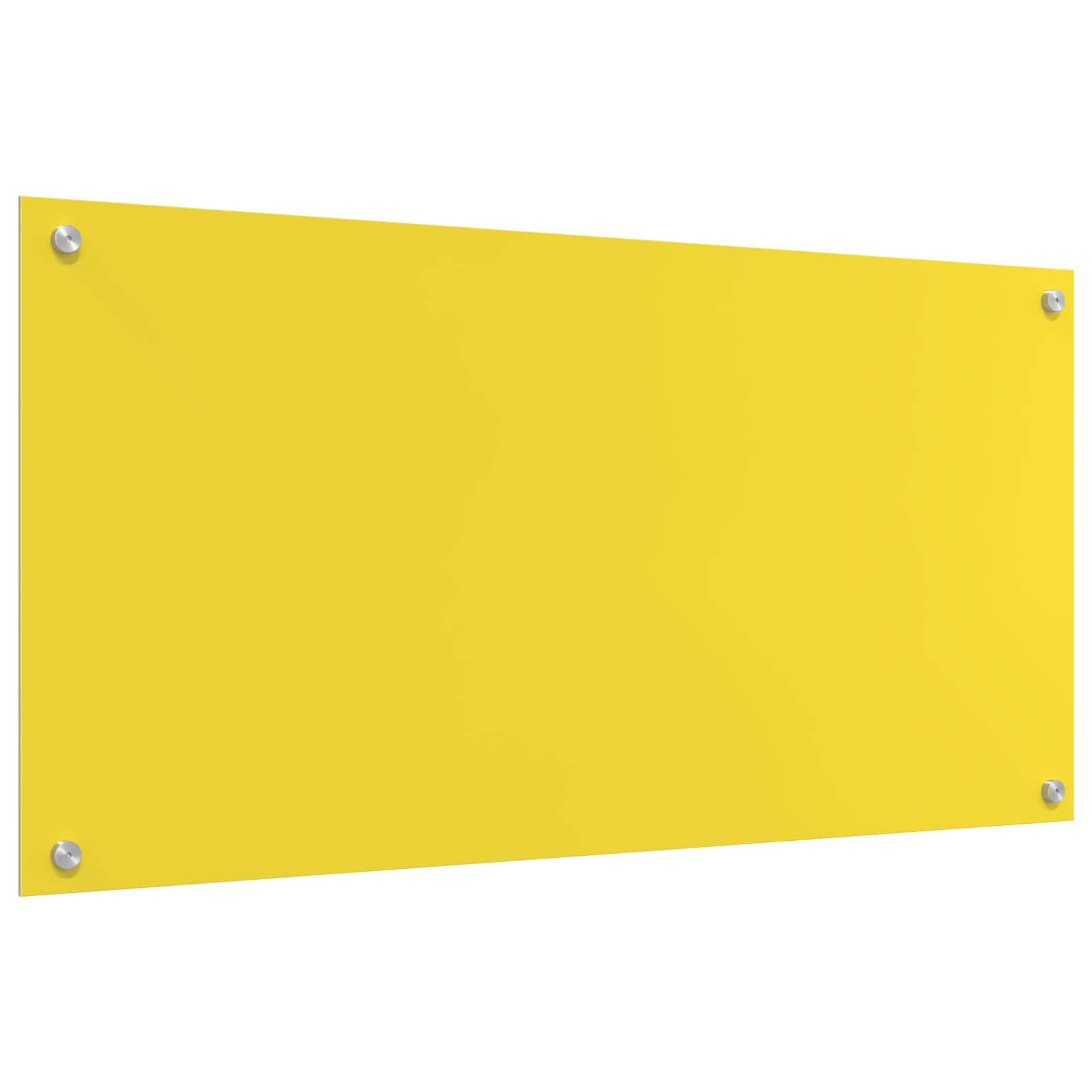 vidaXL Panel kuchenny Żółty 100 x 50 cm szkło hartowane