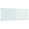 vidaXL Panel kuchenny Biały 110 x 40 cm szkło hartowane