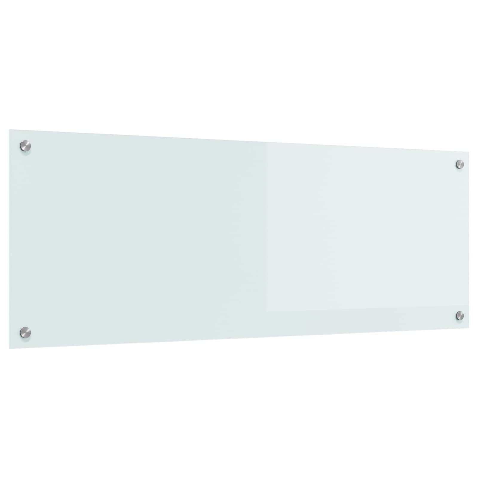 vidaXL Panel kuchenny Biały 110 x 40 cm szkło hartowane