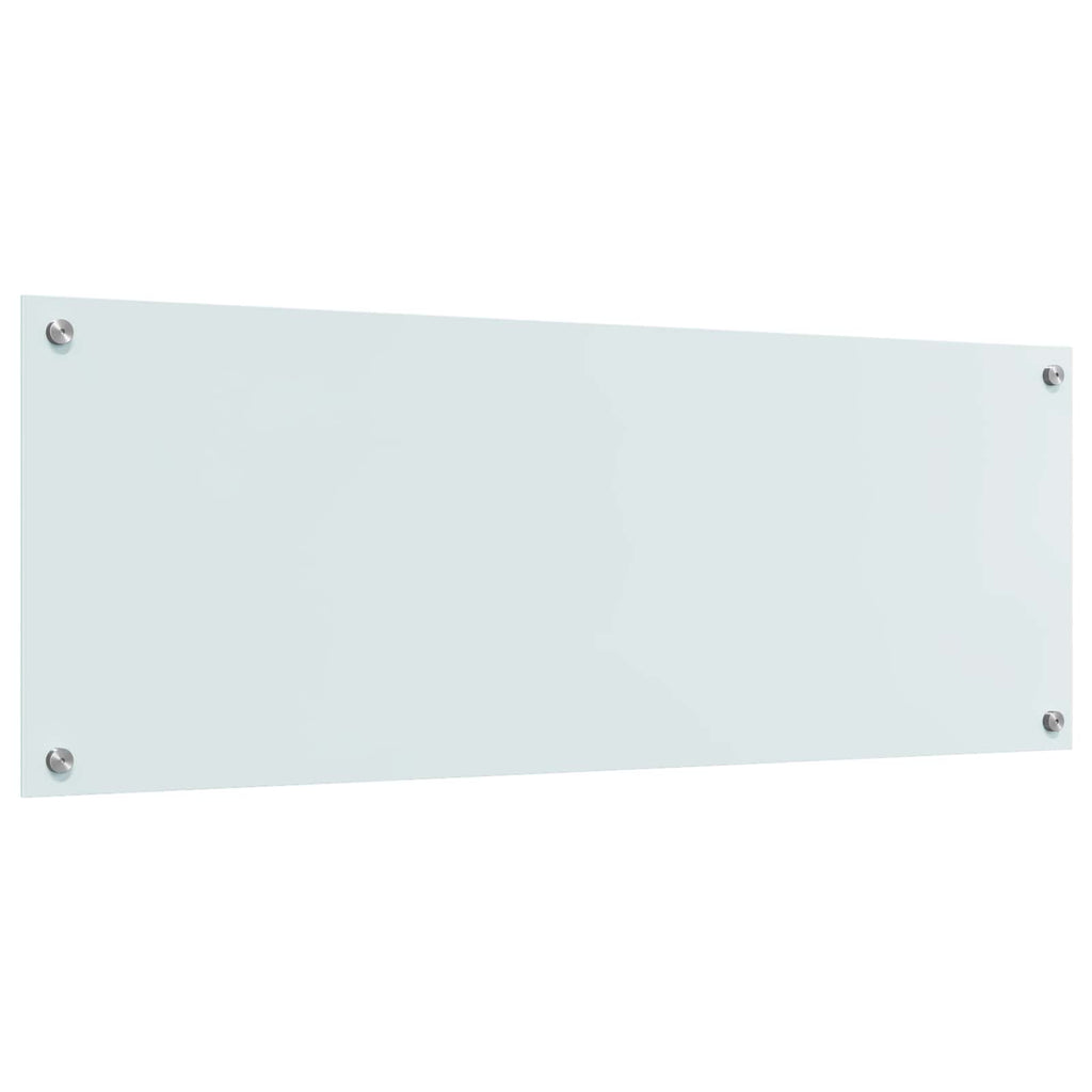 vidaXL Panel kuchenny Biały 110 x 40 cm szkło hartowane
