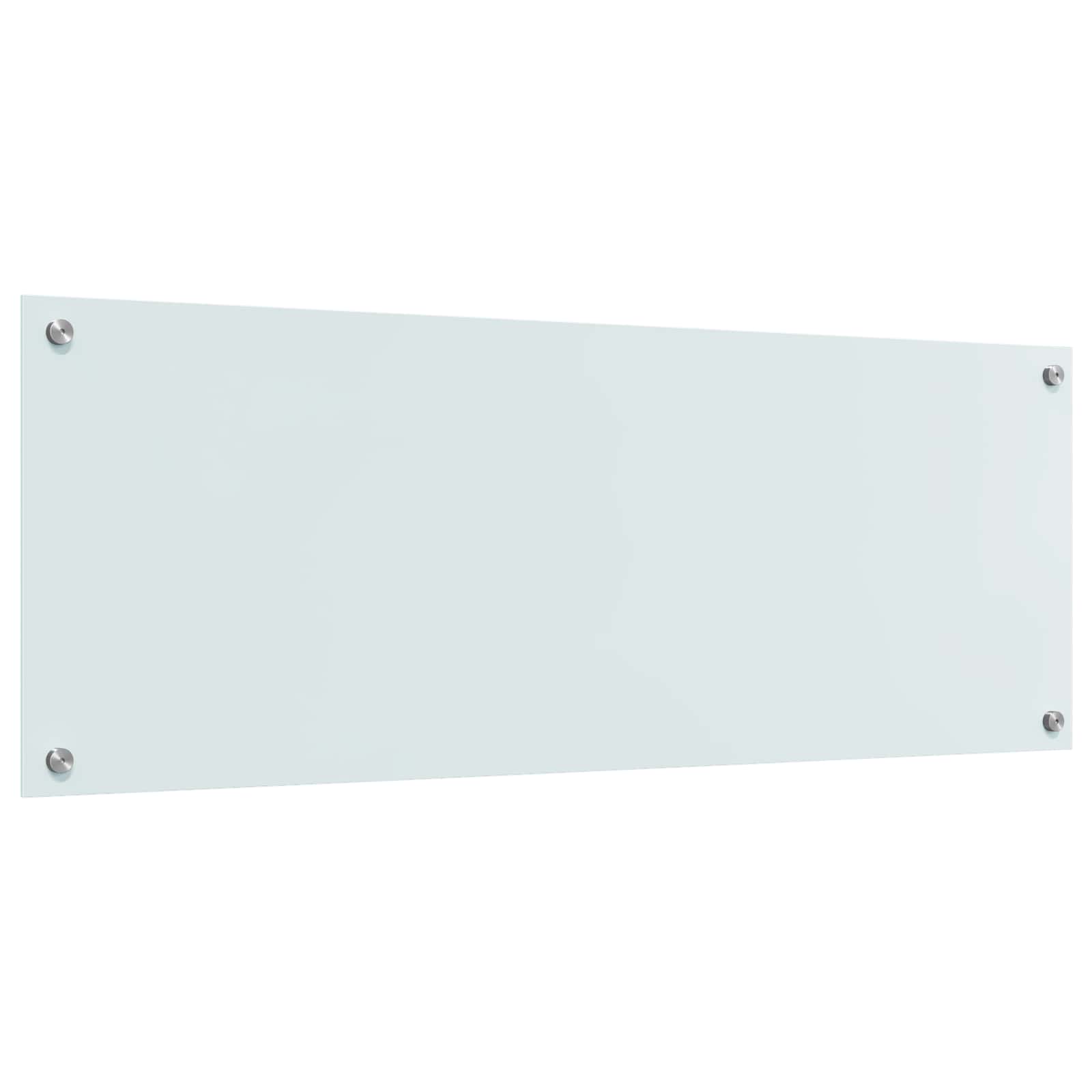 vidaXL Panel kuchenny Biały 110 x 40 cm szkło hartowane