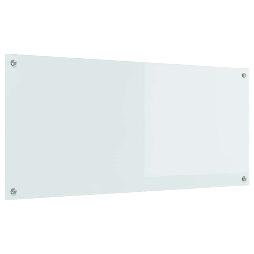 vidaXL Panel kuchenny Biały 110 x 50 cm szkło hartowane