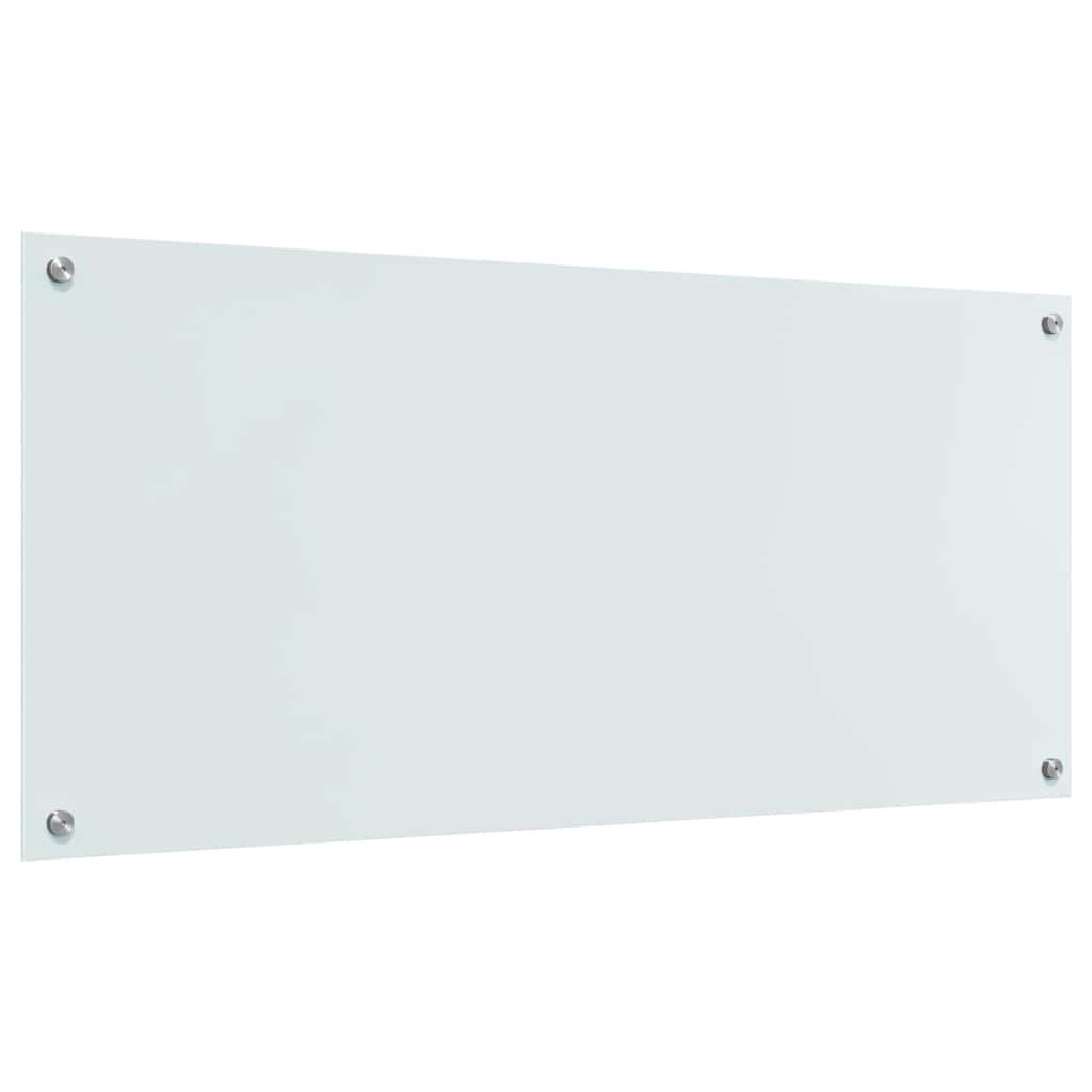 vidaXL Panel kuchenny Biały 110 x 50 cm szkło hartowane