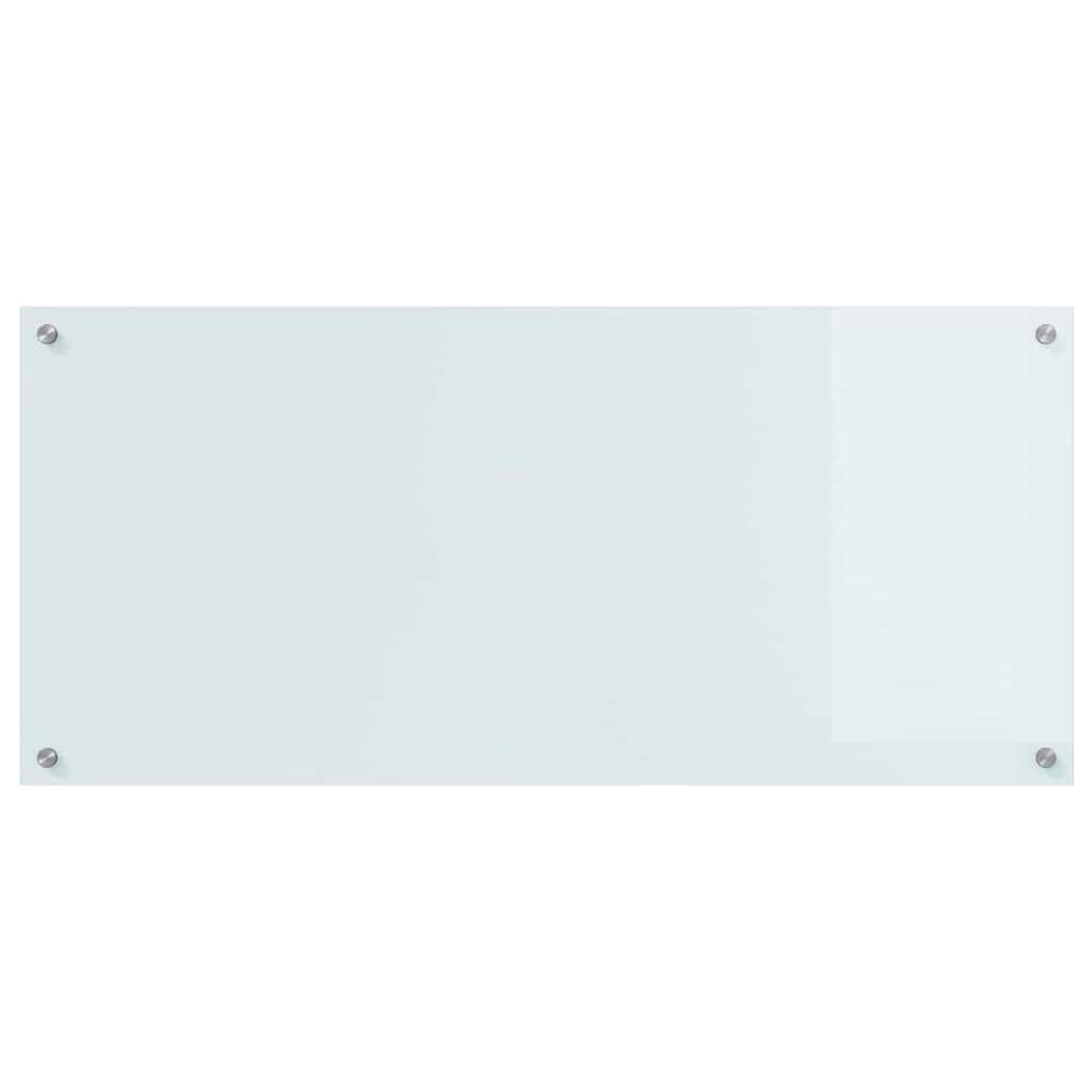 vidaXL Panel kuchenny Biały 110 x 50 cm szkło hartowane