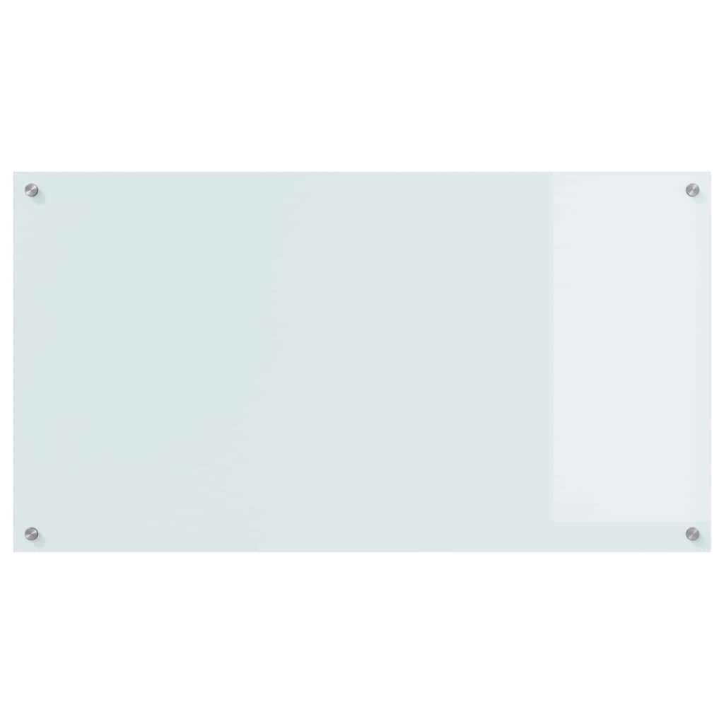 vidaXL Panel kuchenny Biały 110 x 60 cm szkło hartowane