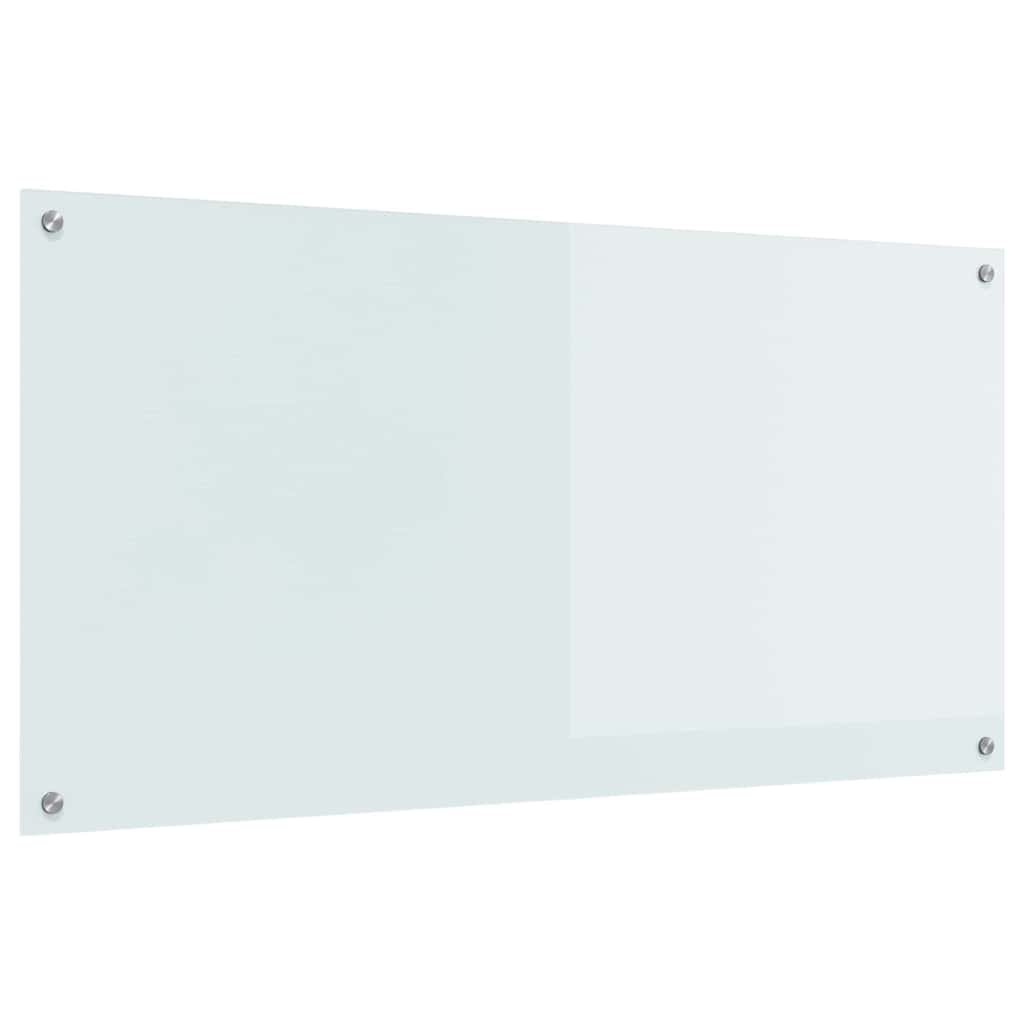 vidaXL Panel kuchenny Biały 120 x 60 cm szkło hartowane