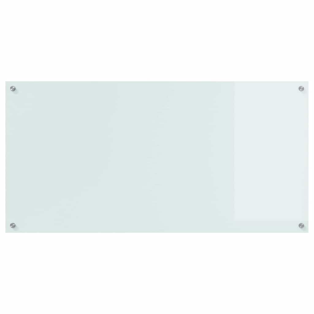 vidaXL Panel kuchenny Biały 120 x 60 cm szkło hartowane