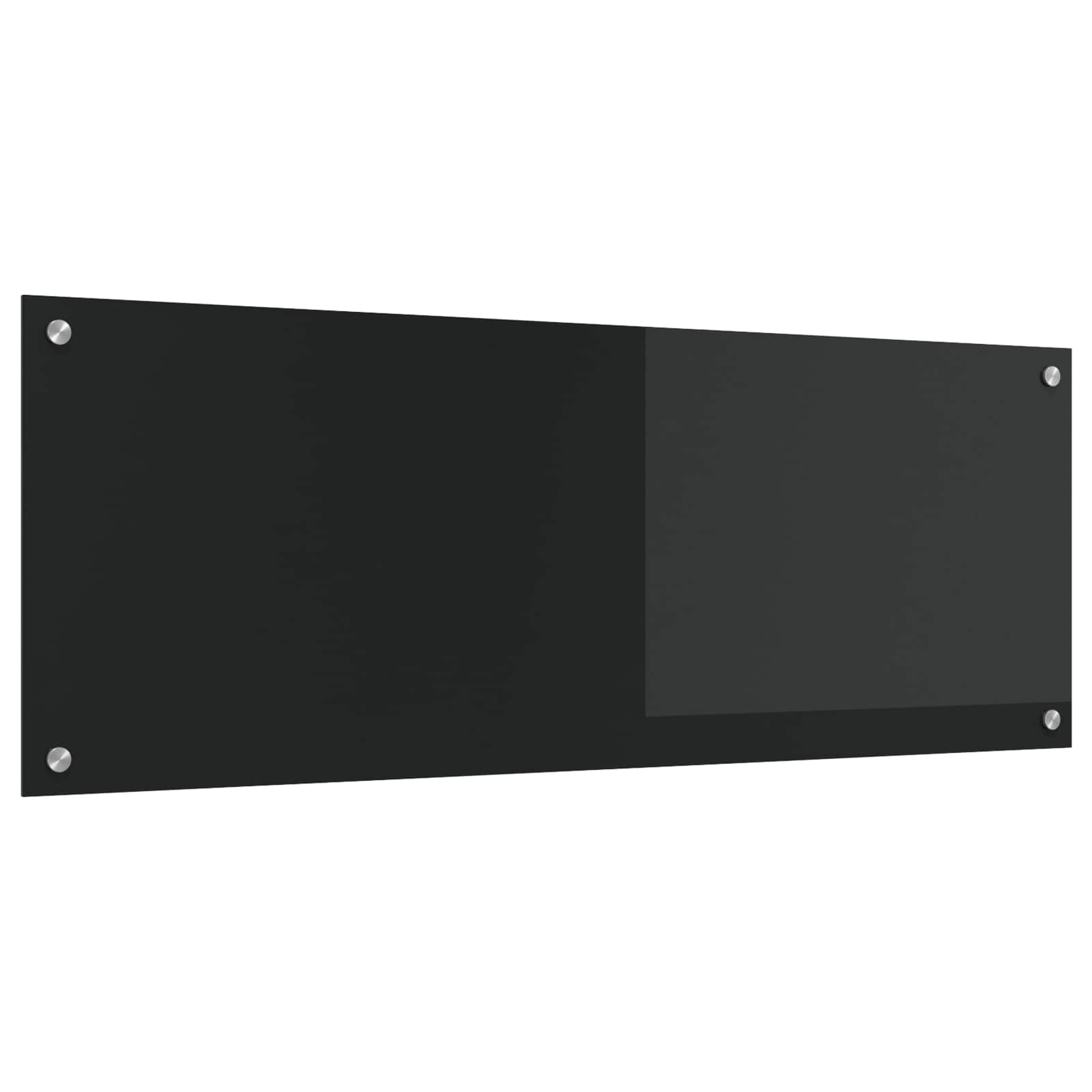 vidaXL Panel kuchenny Czarny 110 x 40 cm szkło hartowane