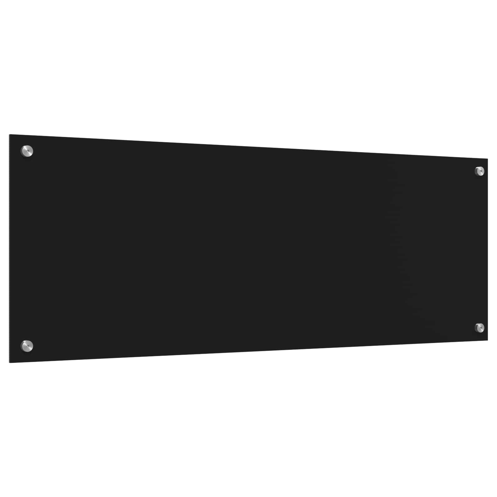 vidaXL Panel kuchenny Czarny 110 x 40 cm szkło hartowane