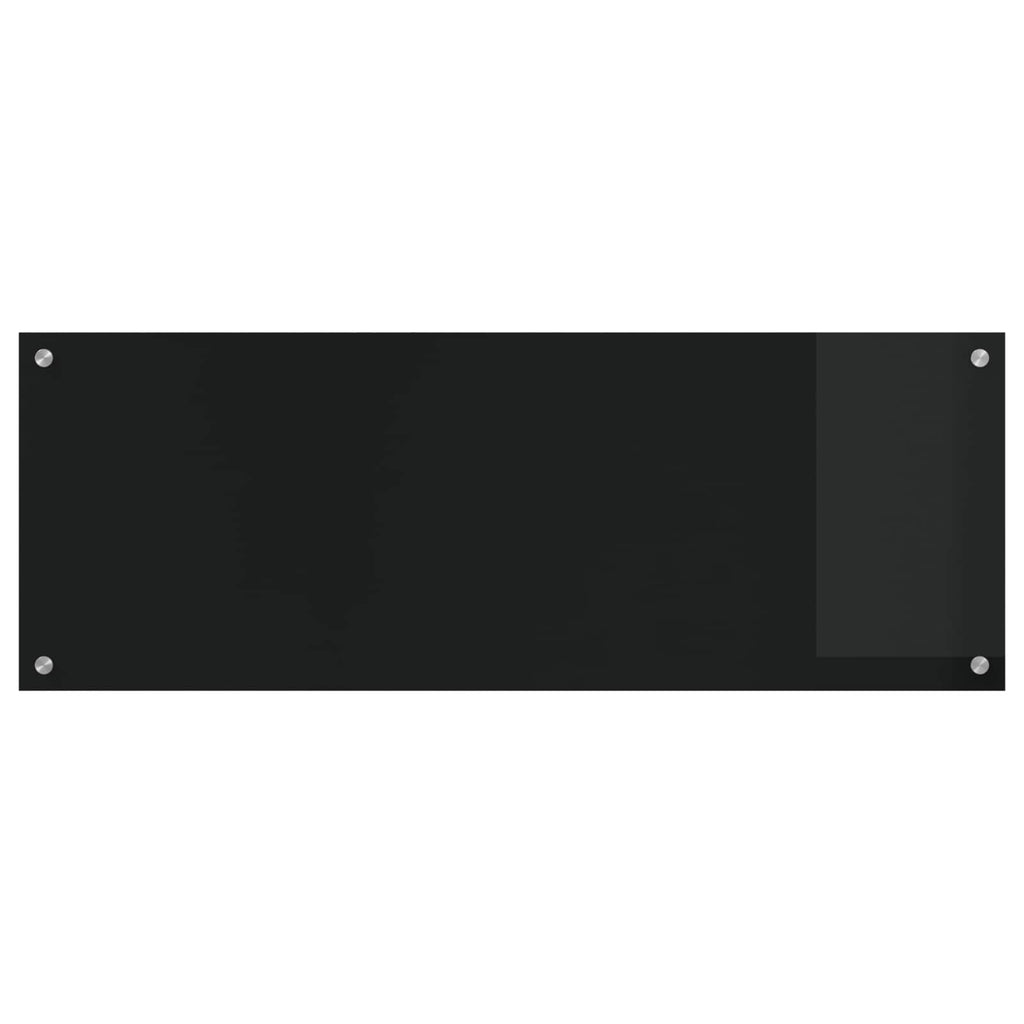 vidaXL Panel kuchenny Czarny 110 x 40 cm szkło hartowane