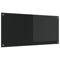 vidaXL Panel kuchenny Czarny 110 x 50 cm szkło hartowane
