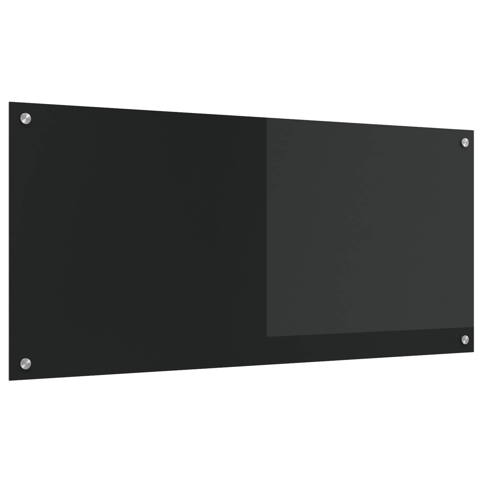 vidaXL Panel kuchenny Czarny 110 x 50 cm szkło hartowane