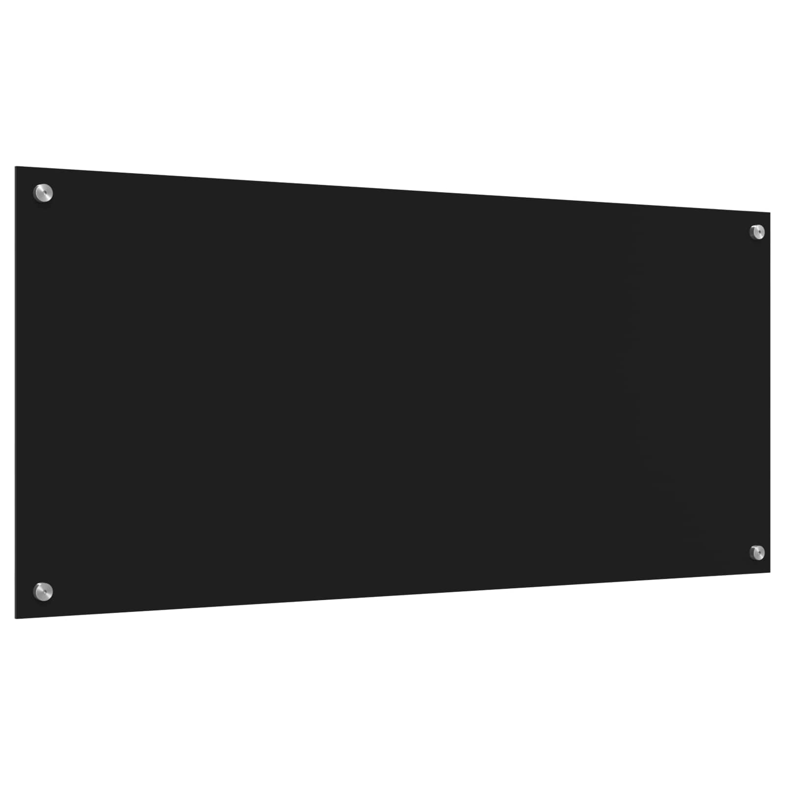 vidaXL Panel kuchenny Czarny 110 x 50 cm szkło hartowane