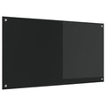 vidaXL Panel kuchenny Czarny 110 x 60 cm szkło hartowane