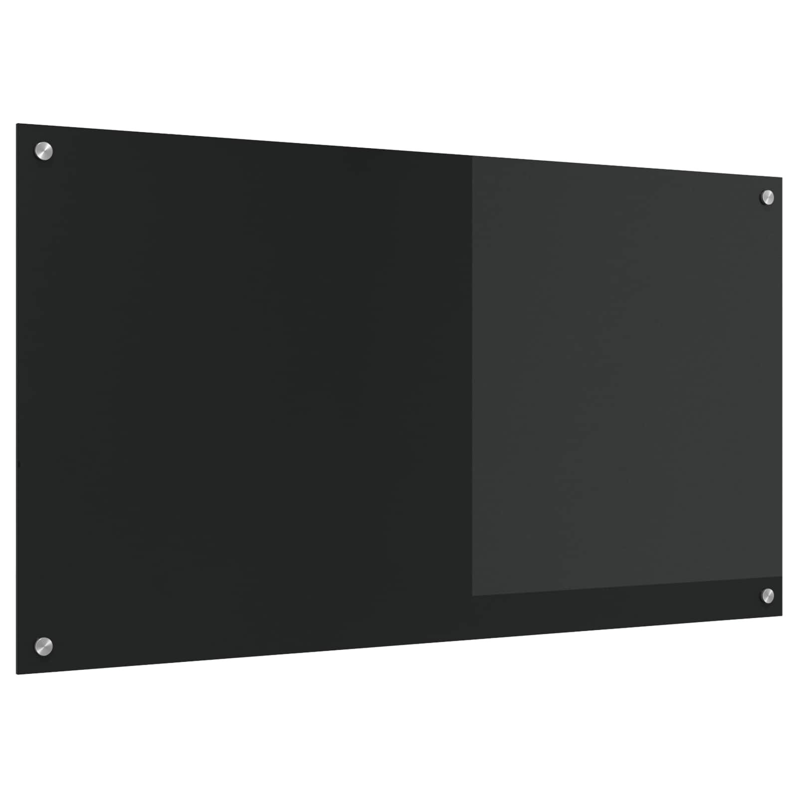 vidaXL Panel kuchenny Czarny 110 x 60 cm szkło hartowane