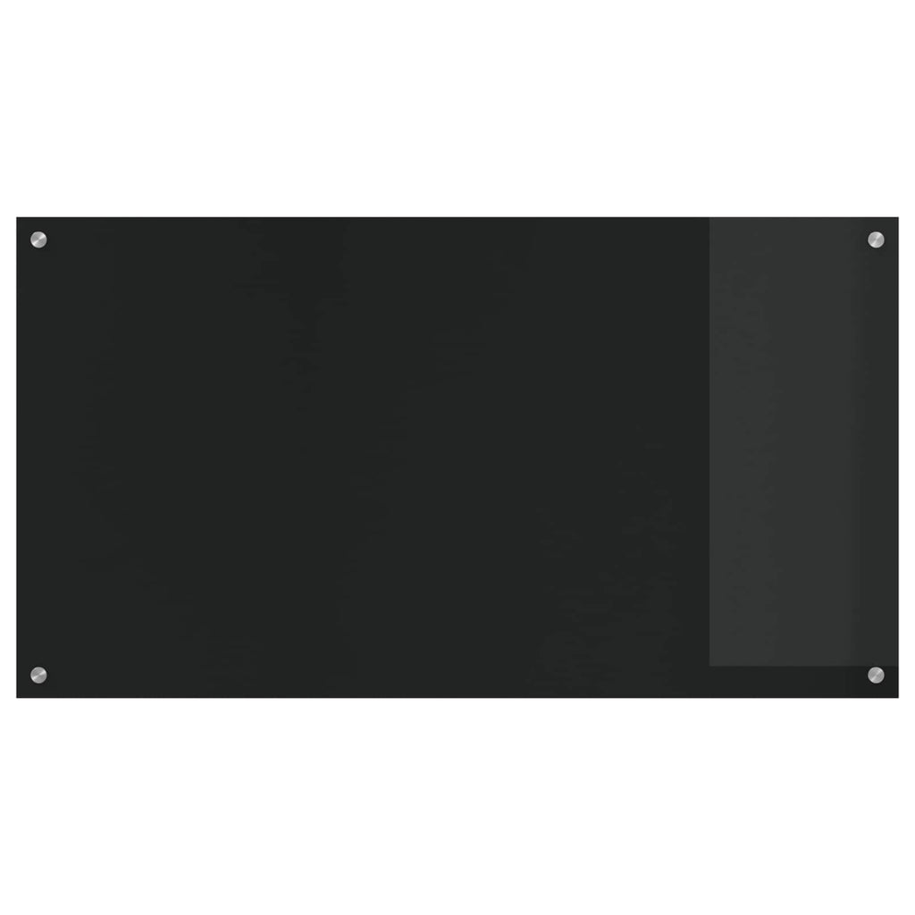 vidaXL Panel kuchenny Czarny 110 x 60 cm szkło hartowane