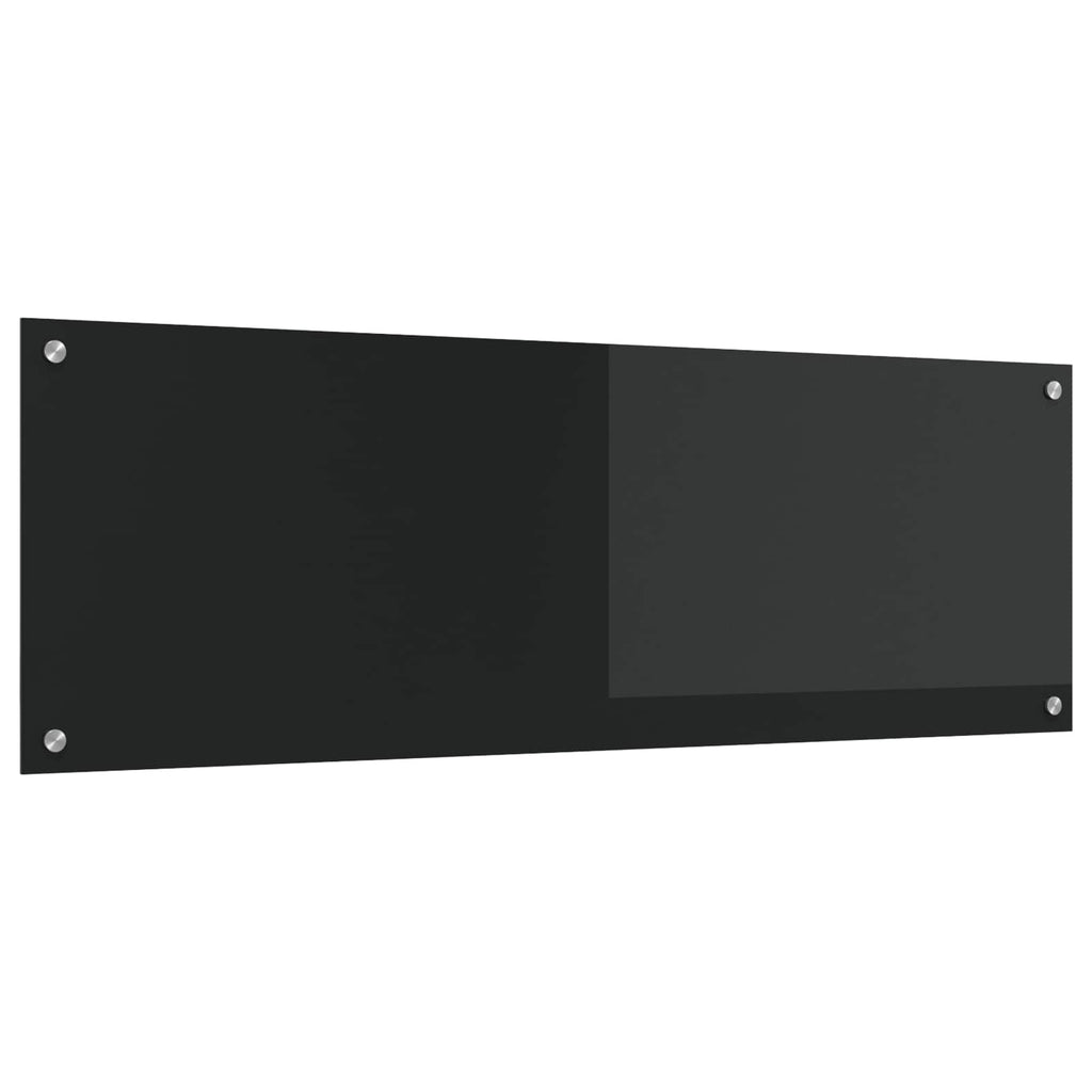 vidaXL Panel kuchenny Czarny 120 x 40 cm szkło hartowane