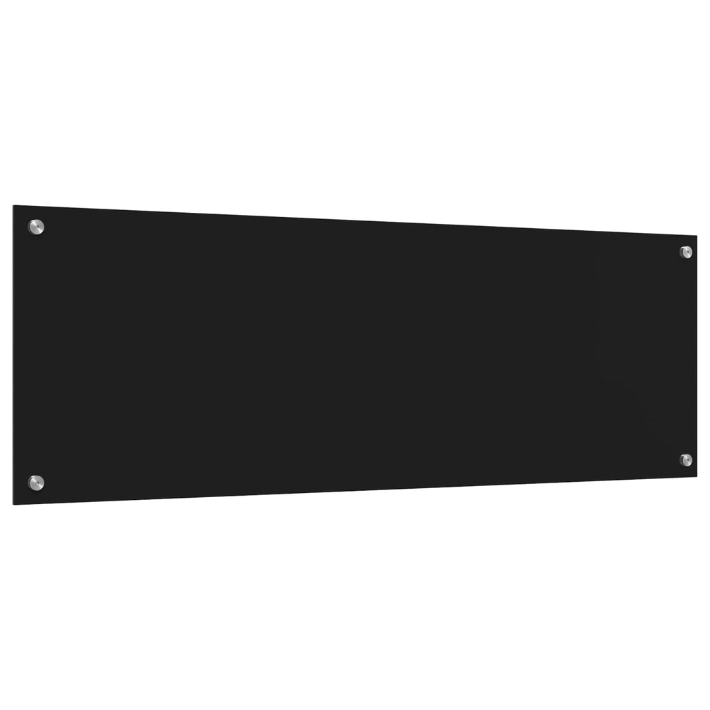 vidaXL Panel kuchenny Czarny 120 x 40 cm szkło hartowane