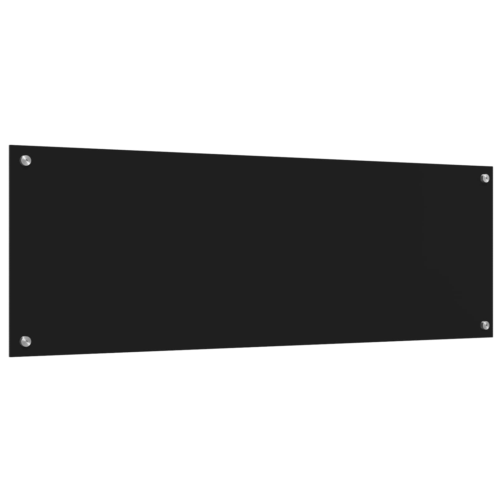 vidaXL Panel kuchenny Czarny 120 x 40 cm szkło hartowane