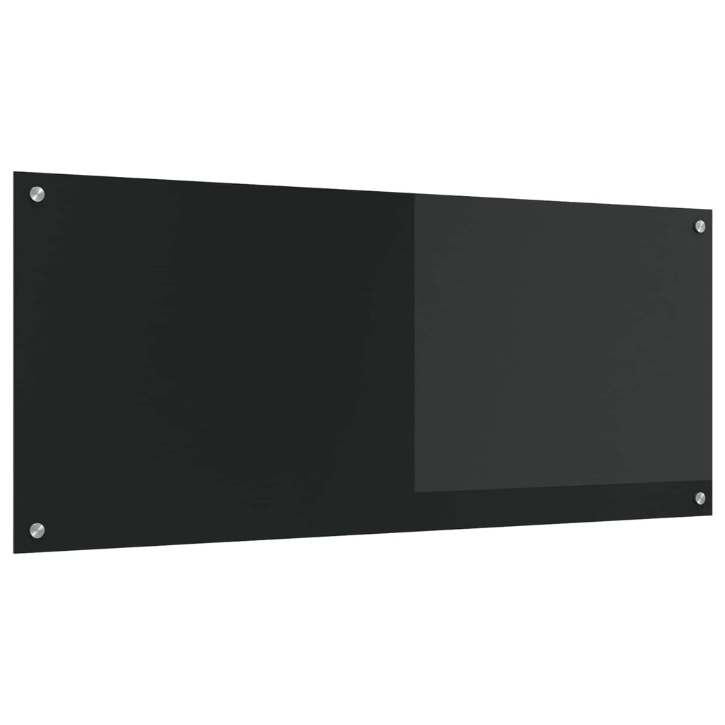 vidaXL Panel kuchenny Czarny 120 x 50 cm szkło hartowane