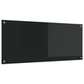 vidaXL Panel kuchenny Czarny 120 x 50 cm szkło hartowane