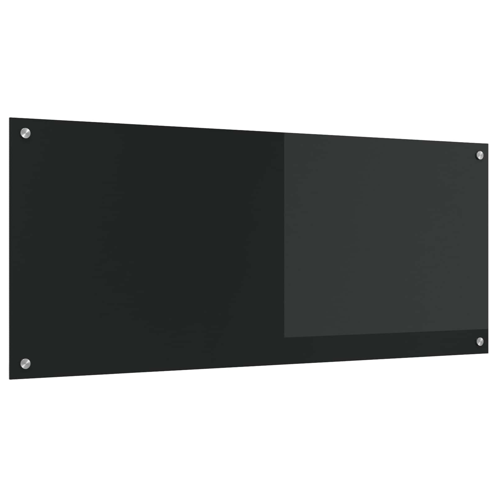 vidaXL Panel kuchenny Czarny 120 x 50 cm szkło hartowane