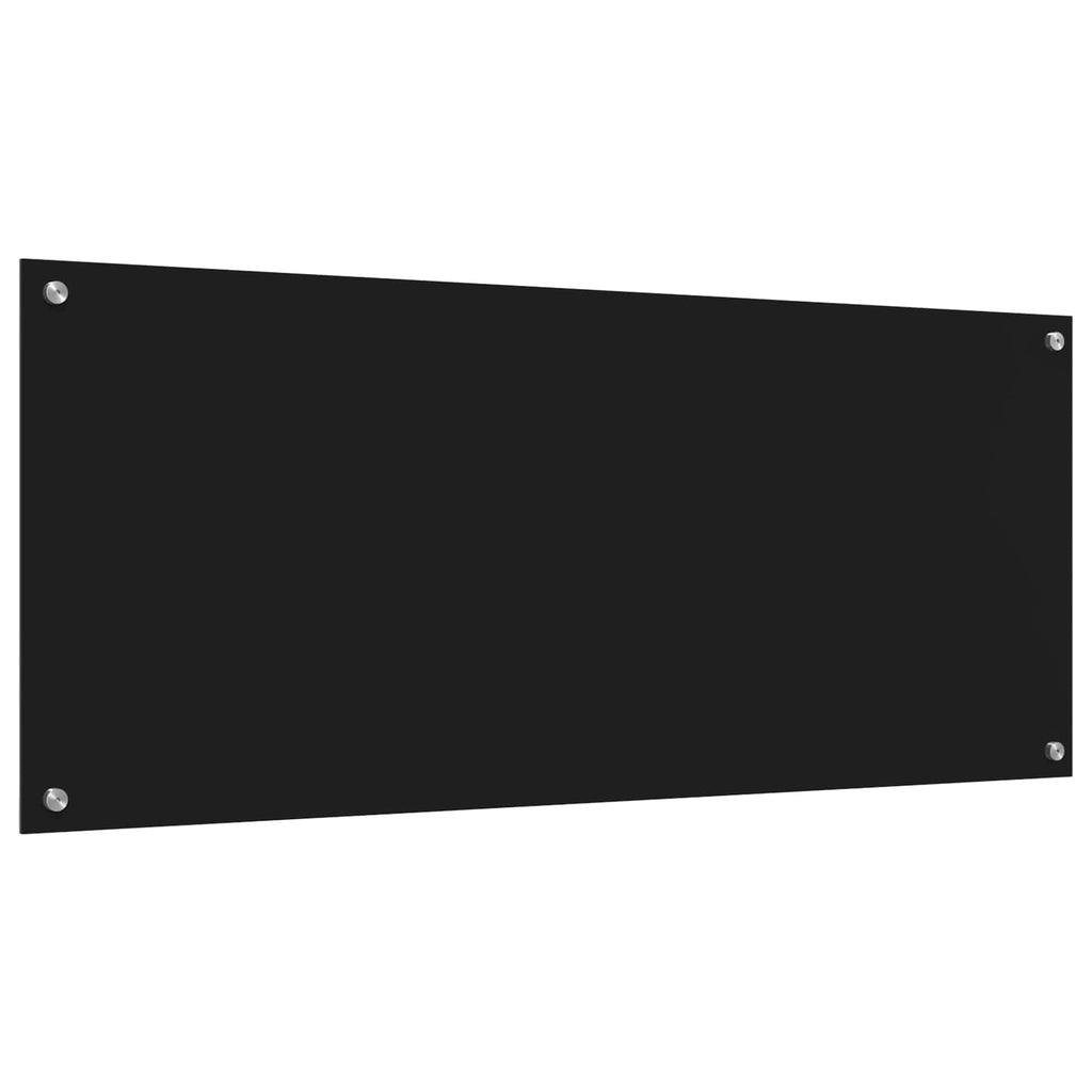 vidaXL Panel kuchenny Czarny 120 x 50 cm szkło hartowane