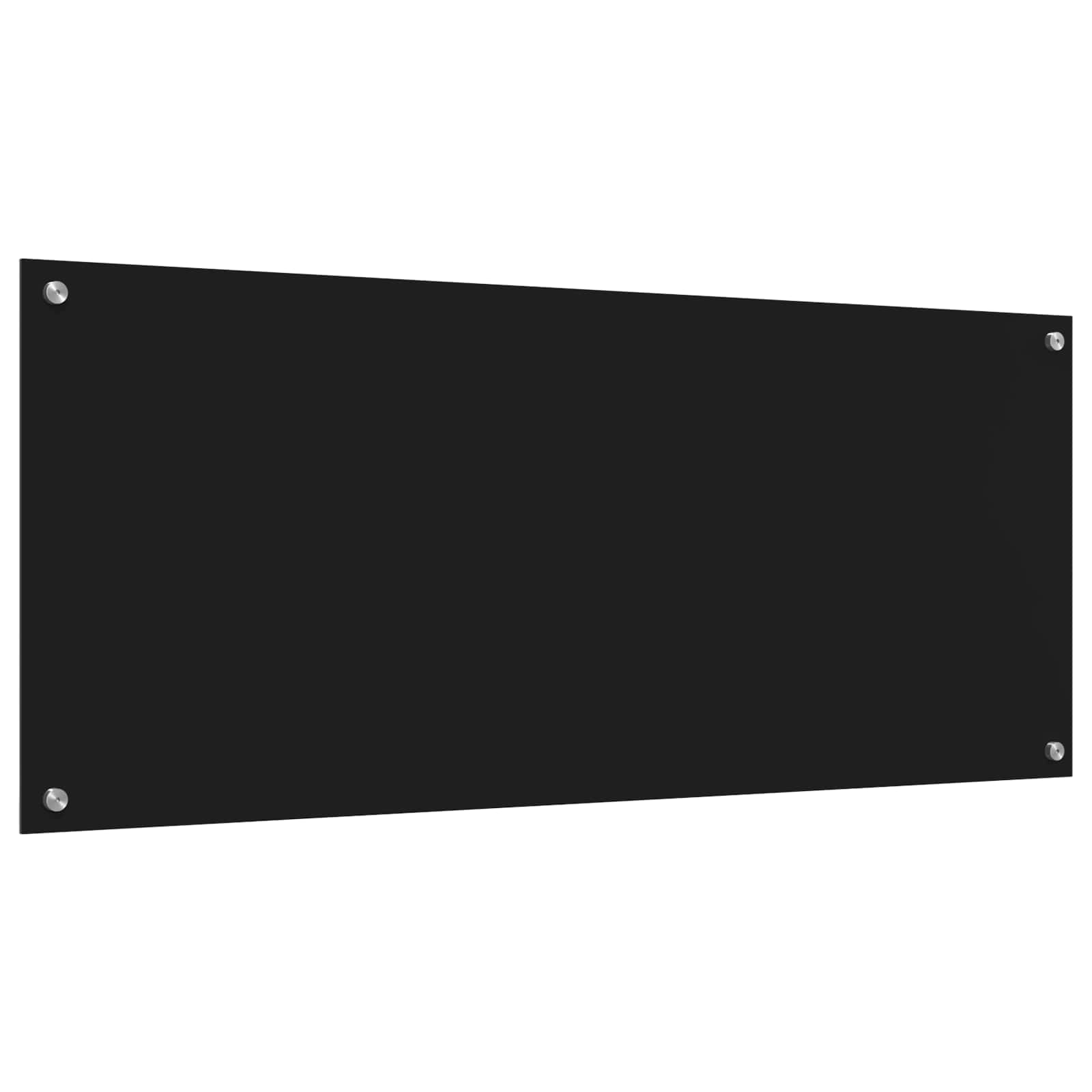 vidaXL Panel kuchenny Czarny 120 x 50 cm szkło hartowane