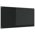 vidaXL Panel kuchenny Czarny 120 x 60 cm szkło hartowane