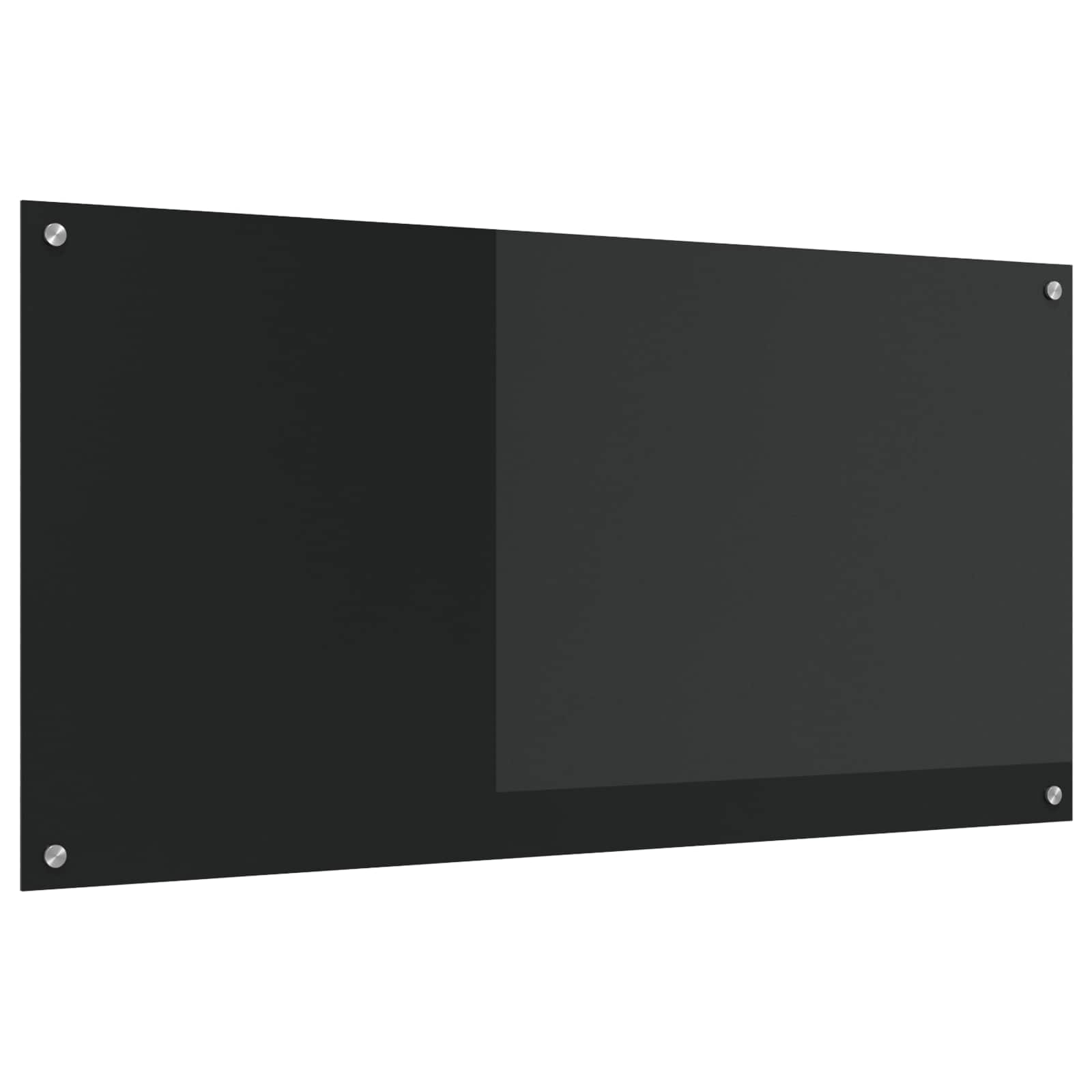 vidaXL Panel kuchenny Czarny 120 x 60 cm szkło hartowane