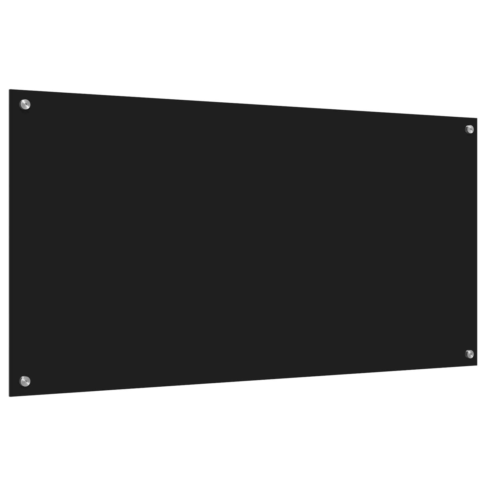 vidaXL Panel kuchenny Czarny 120 x 60 cm szkło hartowane
