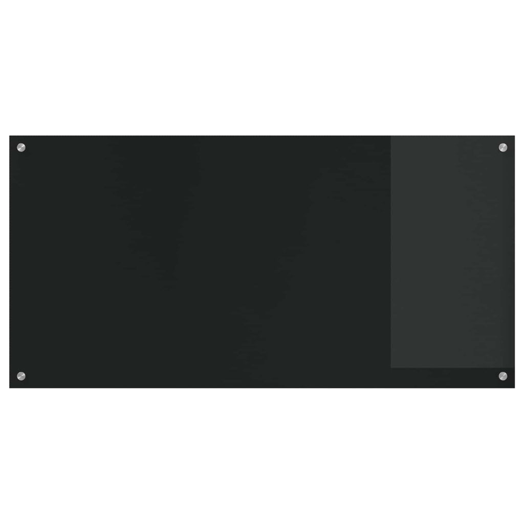 vidaXL Panel kuchenny Czarny 120 x 60 cm szkło hartowane