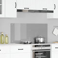 vidaXL Panel kuchenny Jasnoszary 110 x 50 cm szkło hartowane