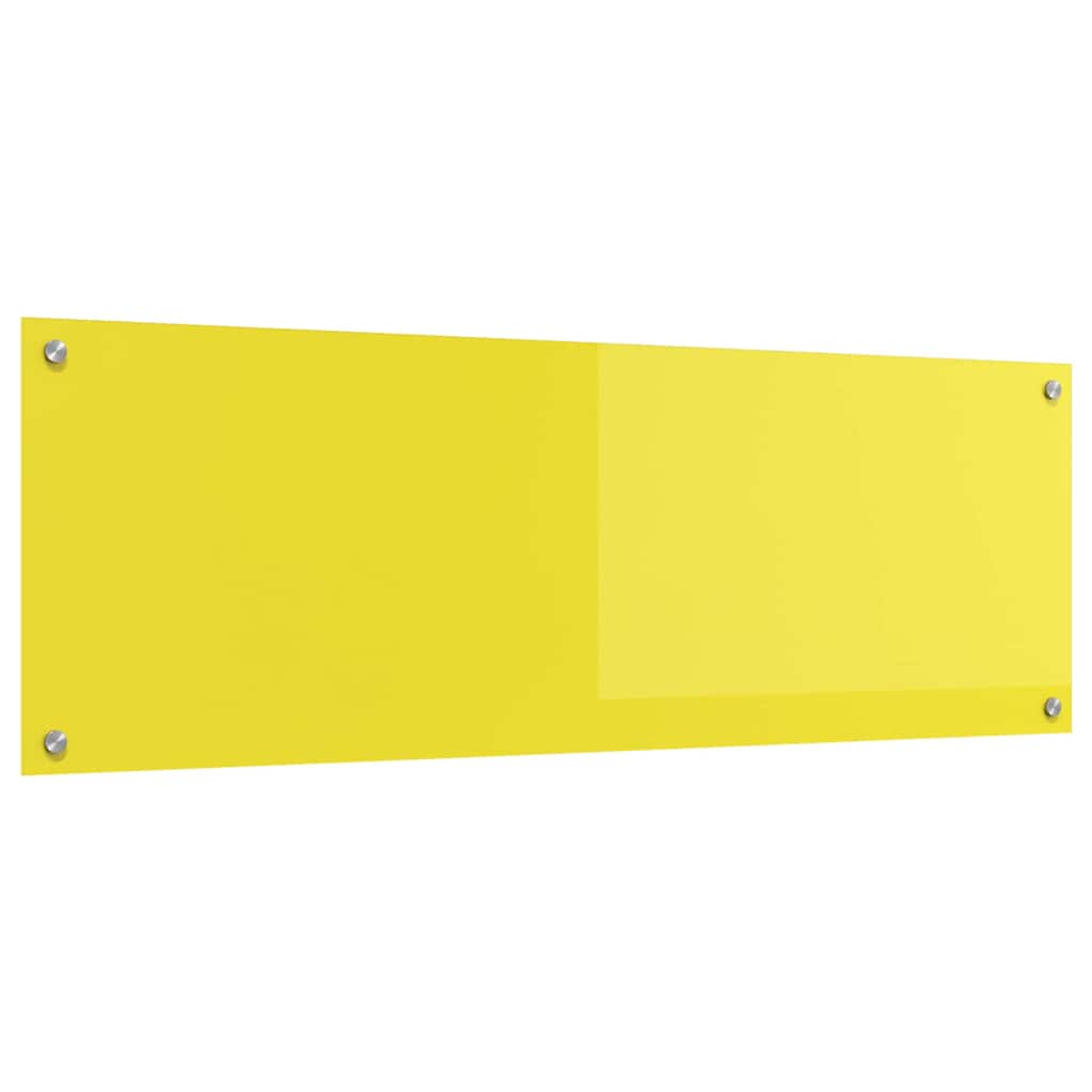 vidaXL Panel kuchenny Żółty 120 x 40 cm szkło hartowane