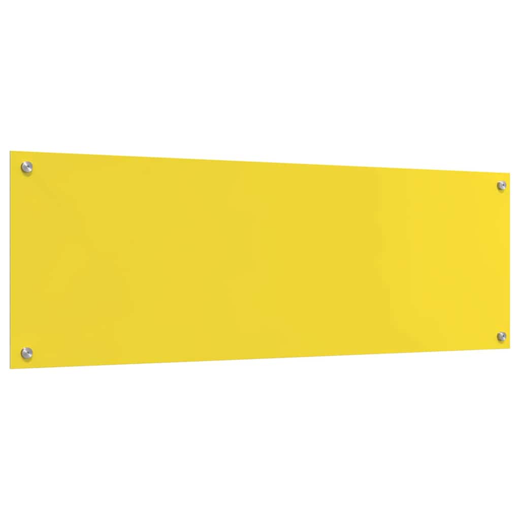 vidaXL Panel kuchenny Żółty 120 x 40 cm szkło hartowane