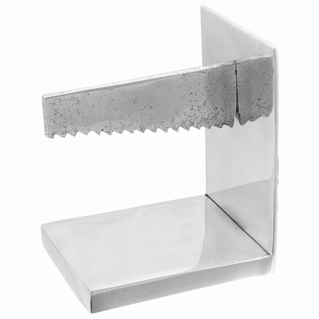 vidaXL Podpórki do książek 2 pcs Srebrny 11 x 14 x 17,5 cm Aluminium