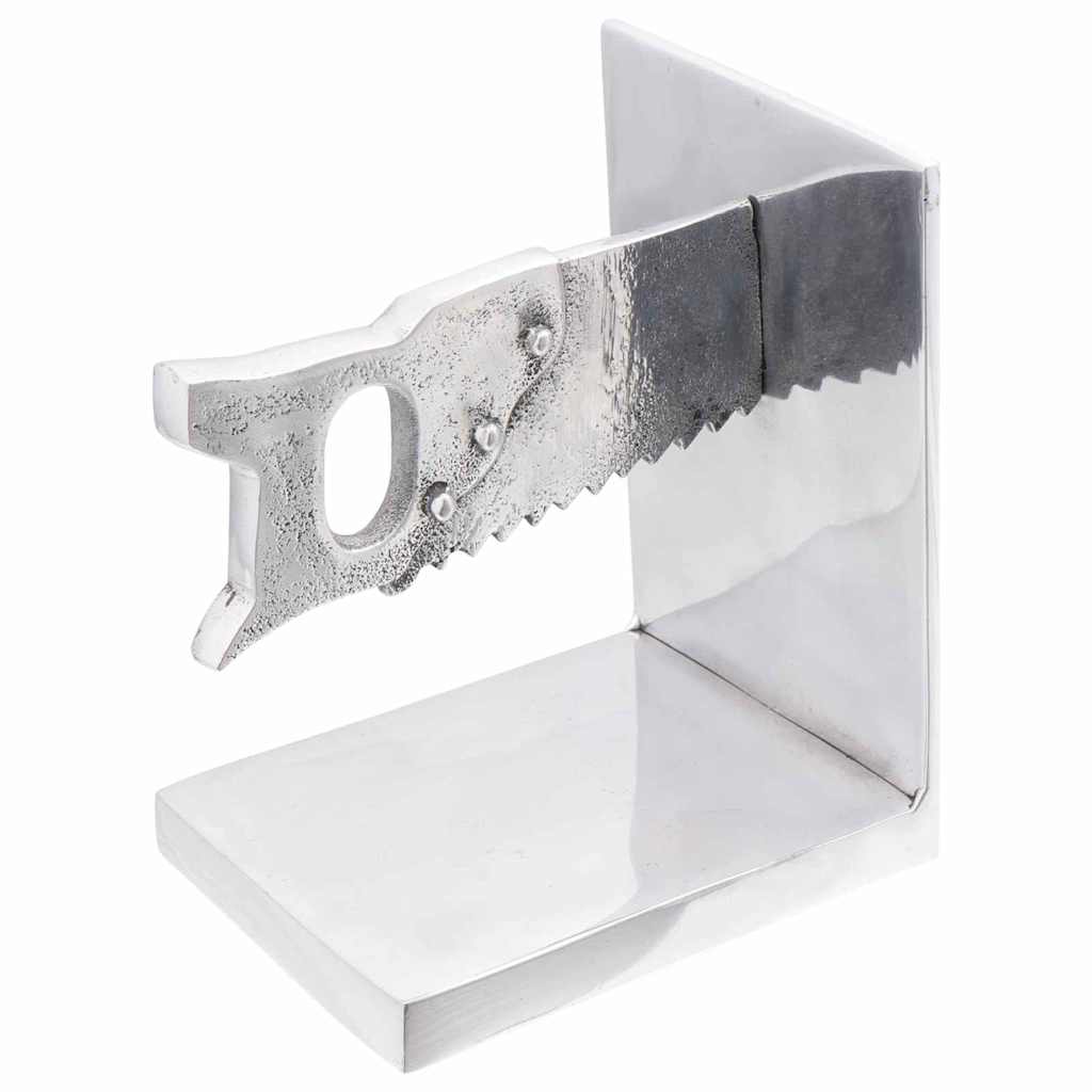 vidaXL Podpórki do książek 2 pcs Srebrny 11 x 14 x 17,5 cm Aluminium