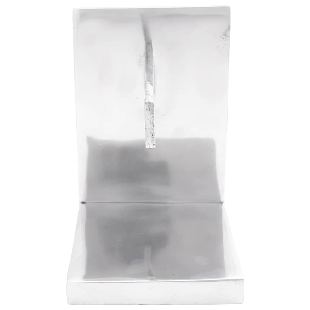 vidaXL Podpórki do książek 2 pcs Srebrny 11 x 14 x 17,5 cm Aluminium