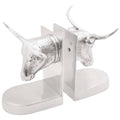 vidaXL Podpórki do książek 2 pcs Srebrny 21,5 x 15,5 x 20 cm Aluminium