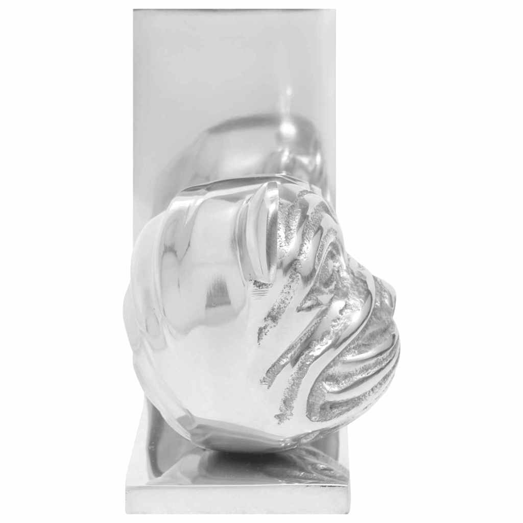 vidaXL Podpórki do książek 2 pcs Srebrny 8 x 12 x 16,5 cm Aluminium