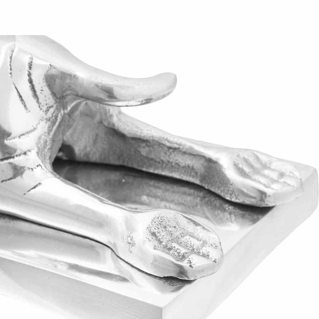 vidaXL Podpórki do książek 2 pcs Srebrny 12 x 15 x 18 cm Aluminium