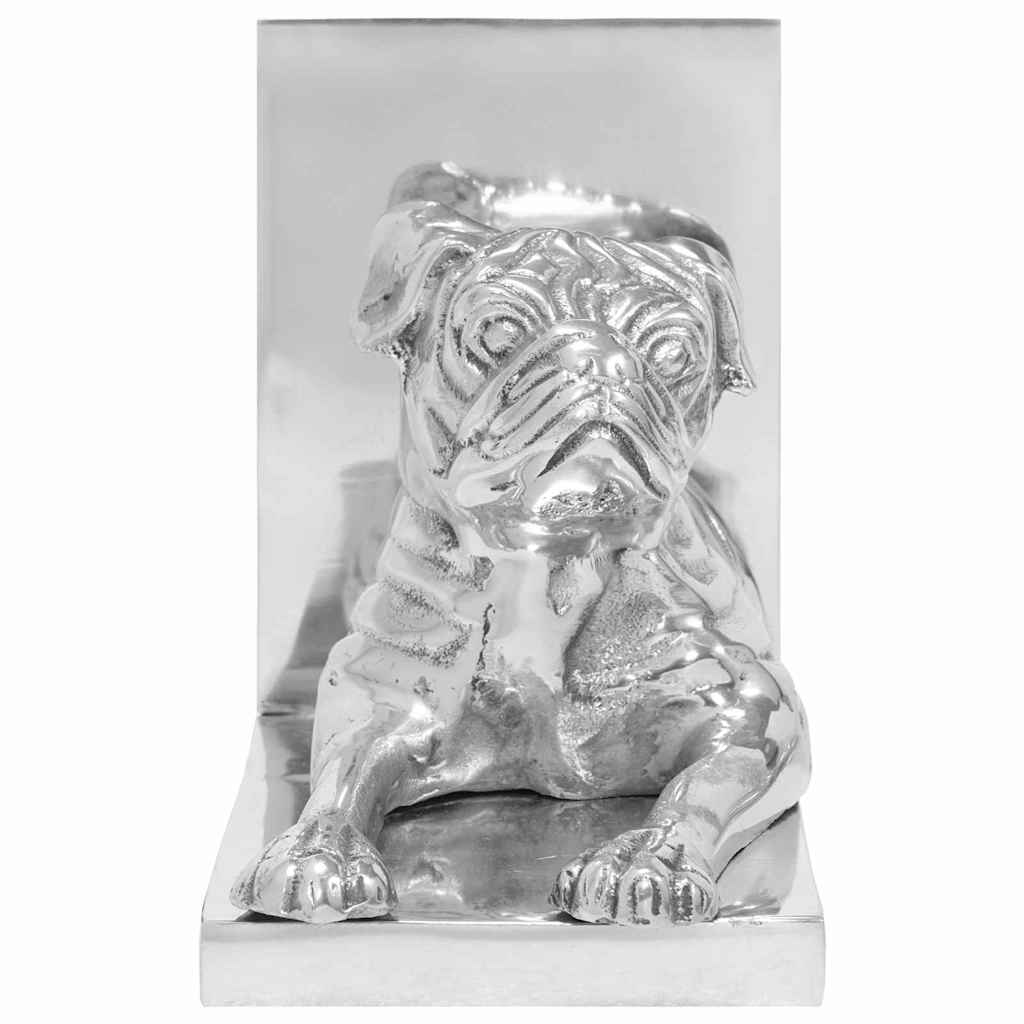 vidaXL Podpórki do książek 2 pcs Srebrny 12 x 15 x 18 cm Aluminium