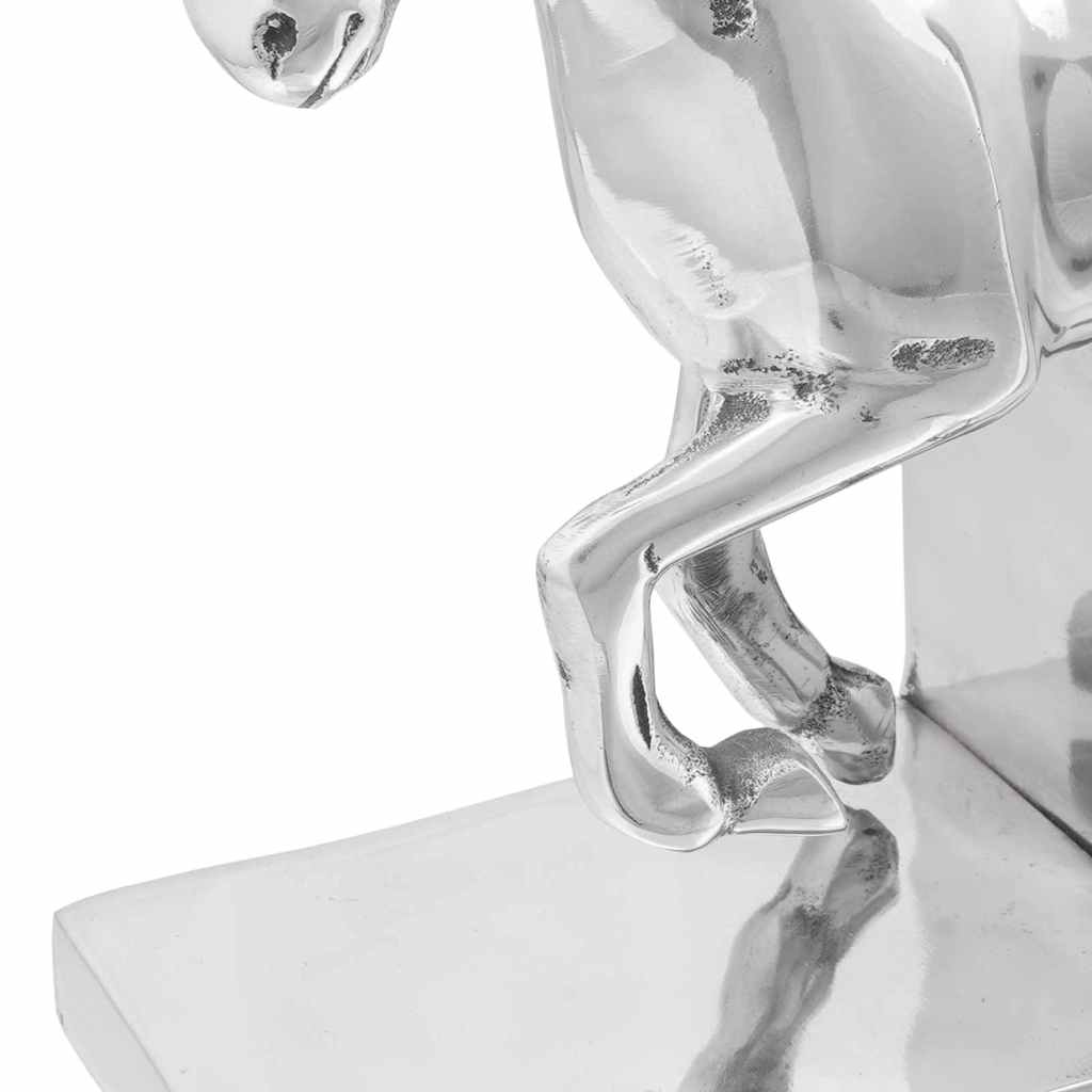 vidaXL Podpórki do książek 2 pcs Srebrny 11 x 14 x 25 cm Aluminium